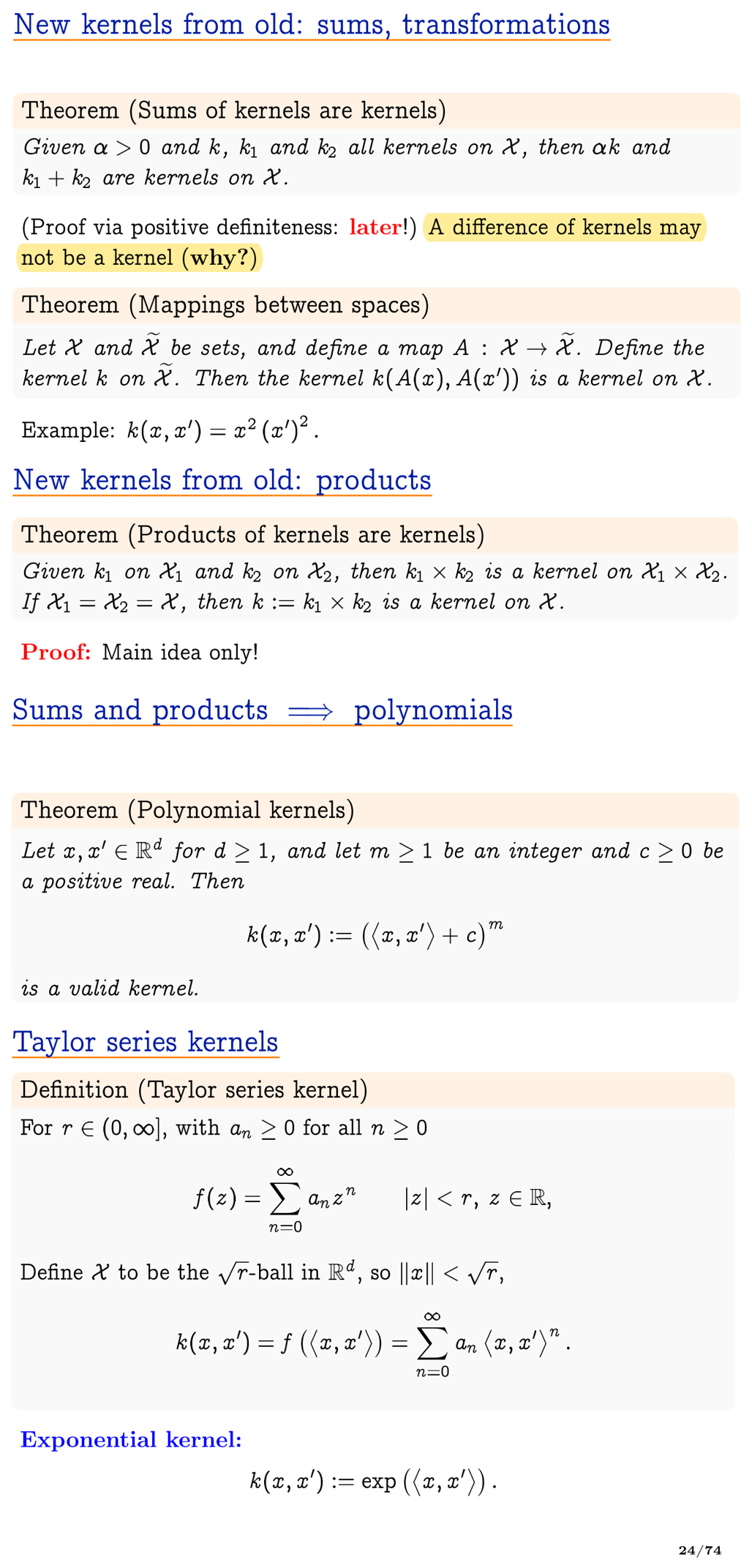 RKHS-Theory